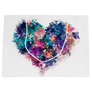 Abstract heart large gift bag