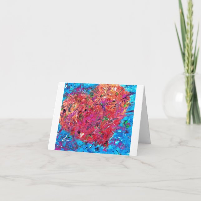 Abstract Heart Note Card (Front)