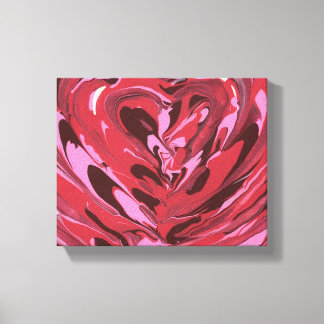 Abstract heart painting canvas print