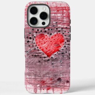 Abstract Heart Pattern – Elegant iPhone 16 Pro Max Case