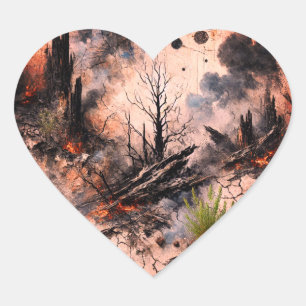 Abstract Heart Sticker - Elegant Custom Design