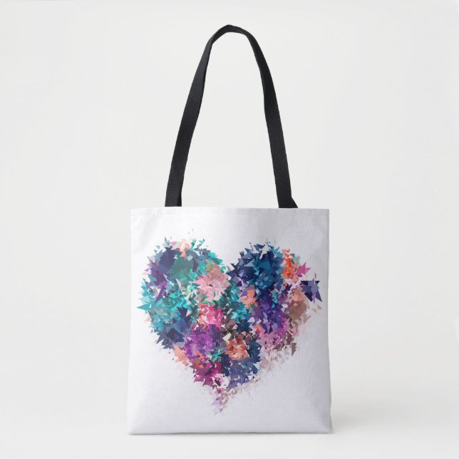 Abstract heart tote bag (Front)