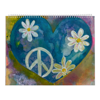 Abstract Heart Wall Calendar/Original Art Calendar
