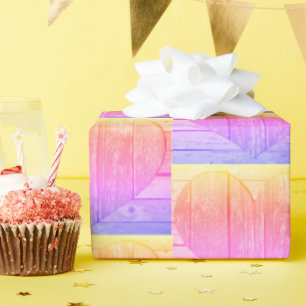 Abstract heart wrapping paper