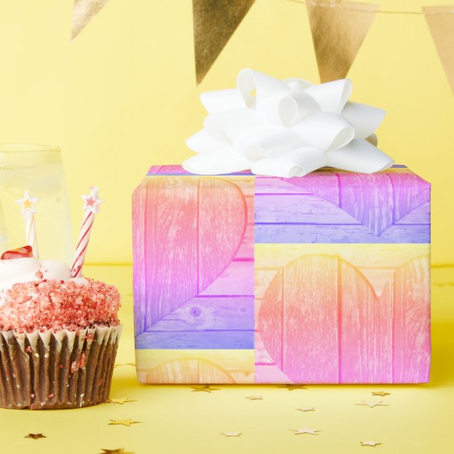Abstract heart wrapping paper (Birthday Party)