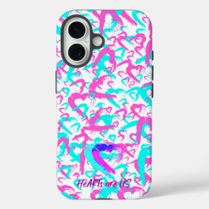 Abstract Hearts iPhone 16 Case