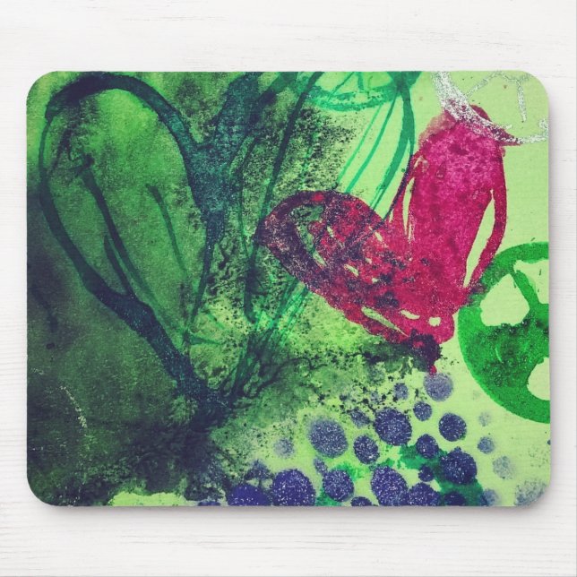 Abstract Hearts Mouse Mat (Front)