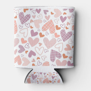 Abstract hearts pattern can cooler