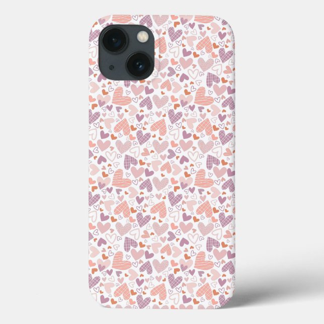 Abstract hearts pattern Case-Mate iPhone case (Back)