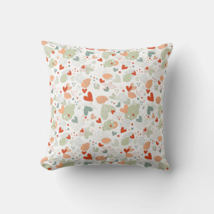Abstract hearts pattern cushion