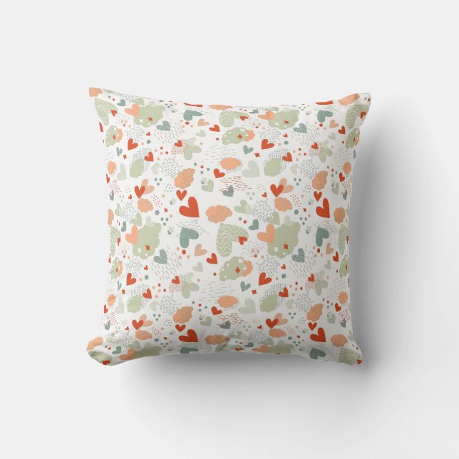 Abstract hearts pattern cushion (Front)