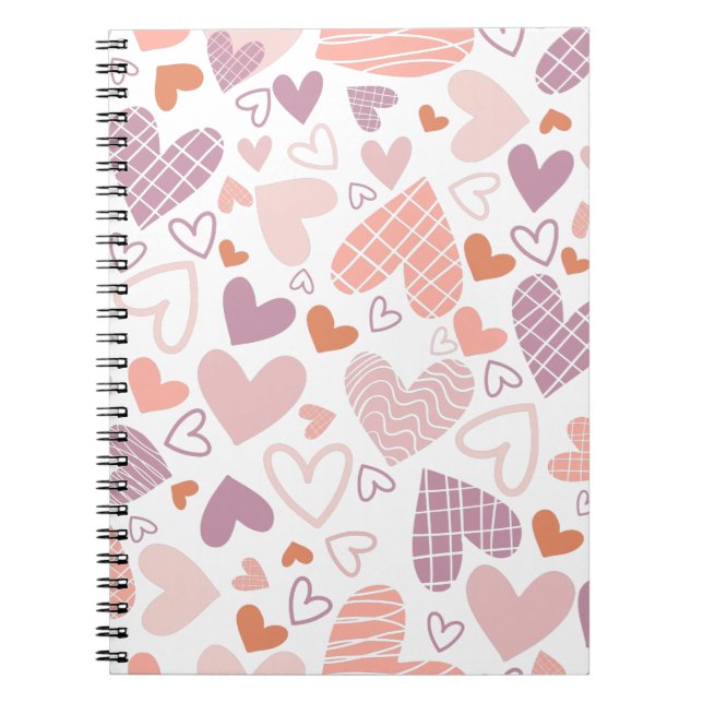 Abstract hearts pattern notebook (Front)