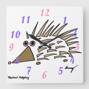 Abstract Hedgehog Clock