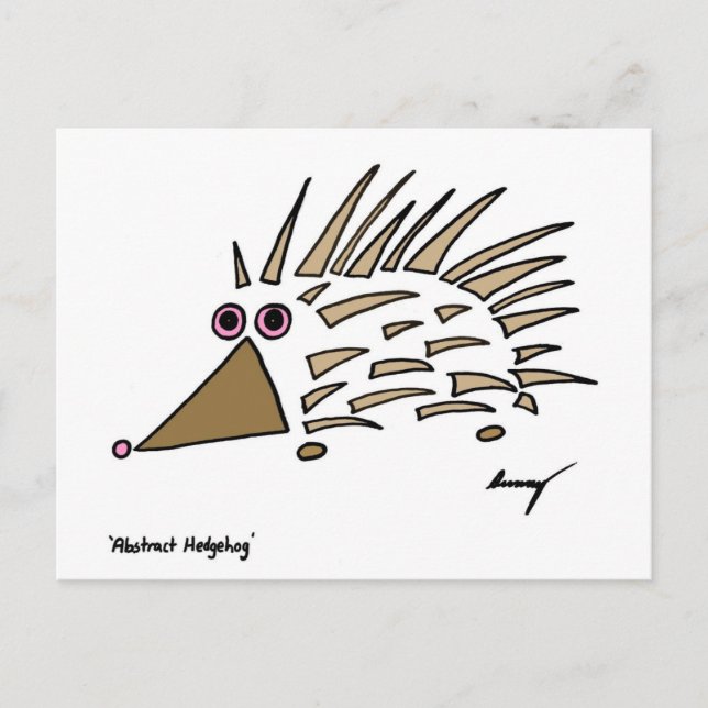 Abstract Hedgehog Postcard (Front)