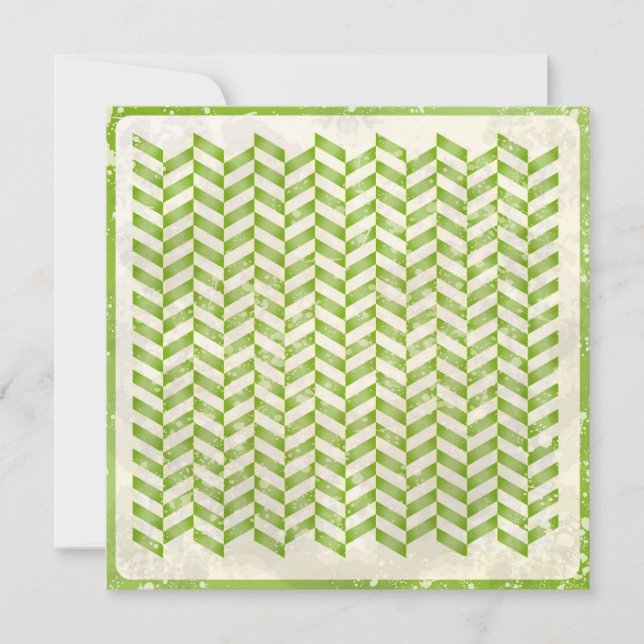 Abstract herringbone in greenery (Front)