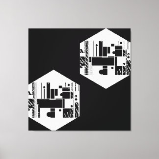 Abstract Hexagon Shapes Canvas Print