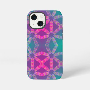 abstract hexagon symmetry futuristic holographic iPhone 13 mini case