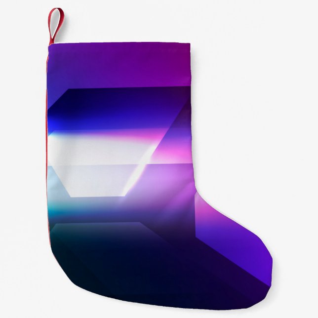 Abstract Hexagonal shape backgroundabstract, art,  Small Christmas Stocking (Front)