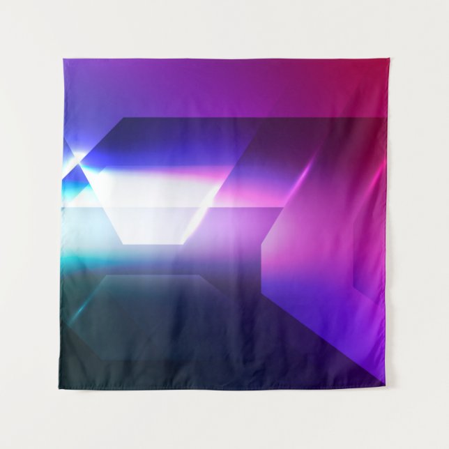 Abstract Hexagonal shape backgroundabstract, art,  Tapestry (Front)