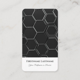 Abstract hexagonal shapes in 3d optic design business card