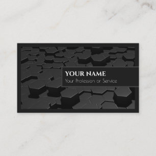 Abstract hexagonal shapes in 3d optic design business card