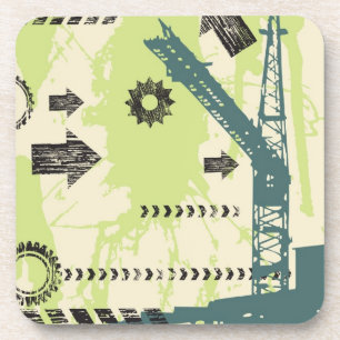 Abstract hi-tech background coaster