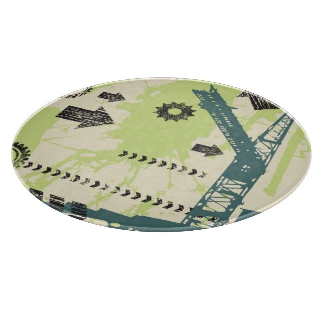 Abstract hi-tech background cutting board (Corner)