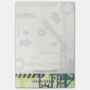 Abstract hi-tech background post-it notes