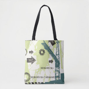 Abstract hi-tech background tote bag
