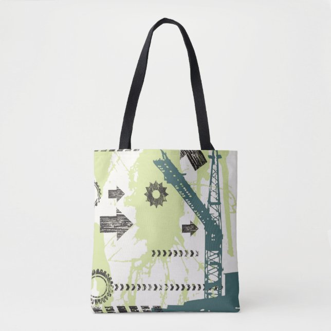 Abstract hi-tech background tote bag (Front)