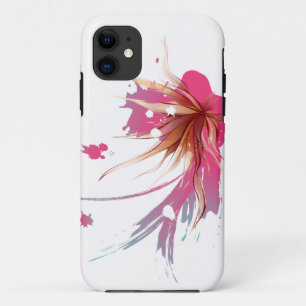 Abstract Hibiscus Flower iPhone 11 Case