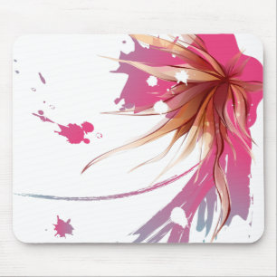 Abstract Hibiscus Flower Mouse Mat