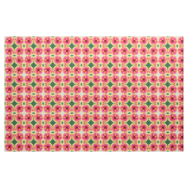 Abstract Hibiscus Kaleidoscope Fabric (Yard)