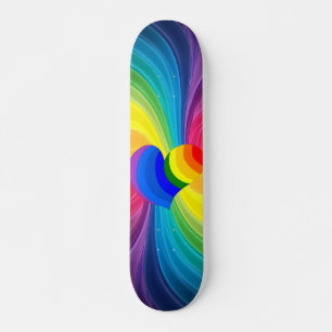 Abstract Hippie Heart Skateboard Deck
