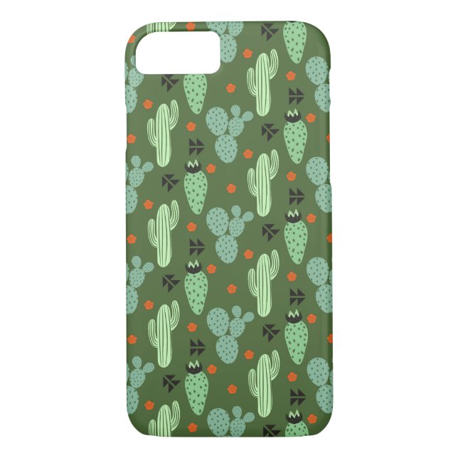 Abstract Hipster Cactus  Desert Pattern Case-Mate iPhone Case (Back)