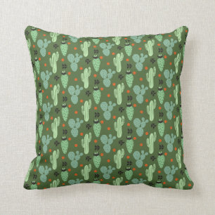 Abstract Hipster Cactus  Desert Pattern Cushion