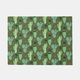 Abstract Hipster Cactus  Desert Pattern Doormat