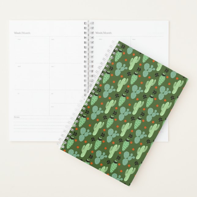 Abstract Hipster Cactus  Desert Pattern Planner (Display)