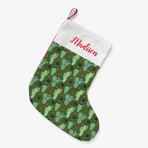 Abstract Hipster Cactus Desert Pattern Small Christmas Stocking