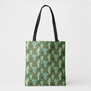 Abstract Hipster Cactus Desert Pattern Tote Bag