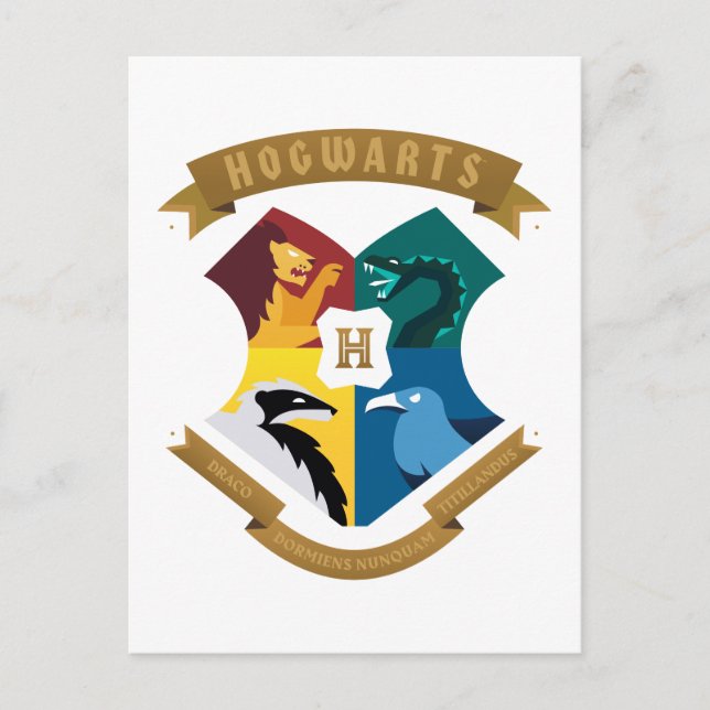 Abstract HOGWARTS™ Crest Invitation Postcard (Front)