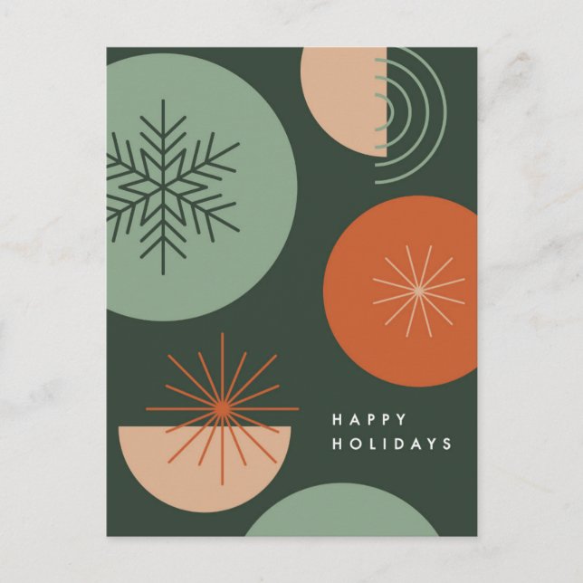 Abstract Holiday Circles Postcard (Front)