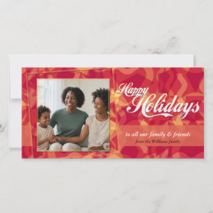 Abstract Holidays Photo Card