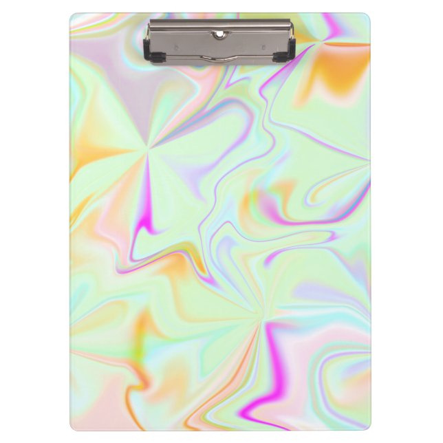 Abstract Hologram Faux Colourful Pattern Clipboard (Front)