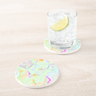 Abstract Hologram Faux Colourful Pattern Coaster