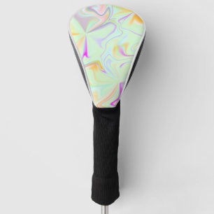 Abstract Hologram Faux Colourful Pattern Golf Head Cover