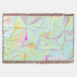 Abstract Hologram Faux Colourful Pattern Throw Blanket