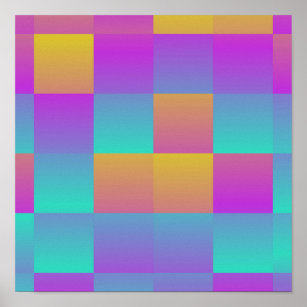 Abstract Holographic Colourful Gradient Colours Poster
