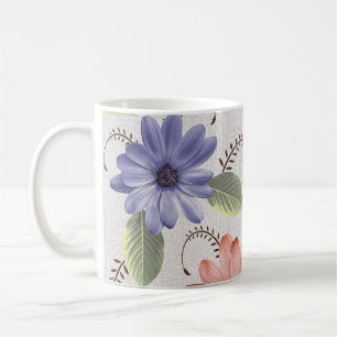 abstract home decorative flower oil paint wall til coffee mug
