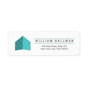 Abstract Home Logo Teal/White